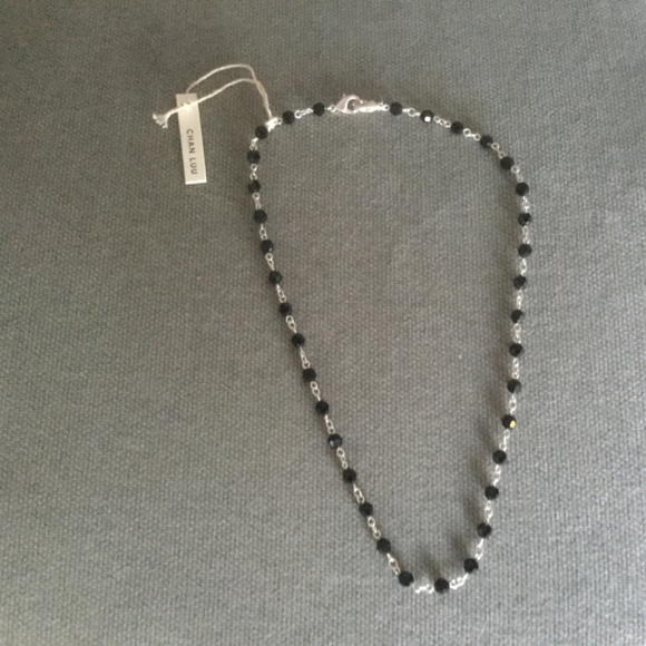 BRAND NEW Chan Luu 20” Black Onyx & Silver Design Necklace - Picture 5 of 14